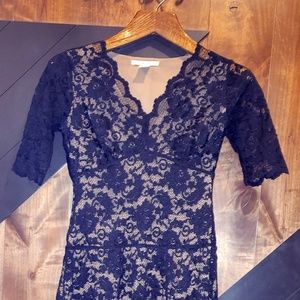 Cabi Stretch Black Lace Dress